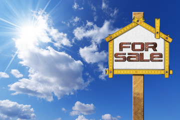 House For Sale Sign - Wooden Meter