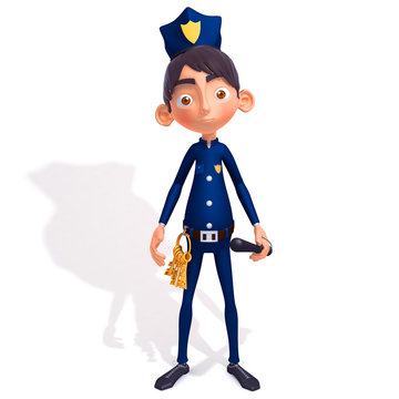 Policeman 3d illustration