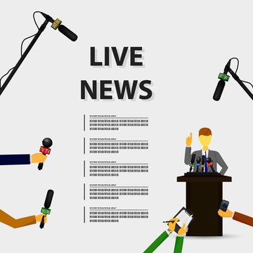 concept live news, reports, interviews