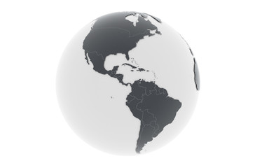 Erde Amerika Länder - dunkelgrau hellgrau