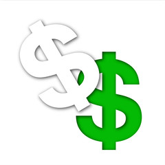 Icono dolar recortado