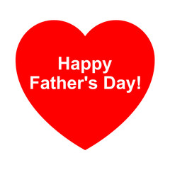 Icono texto happy father's day en corazon