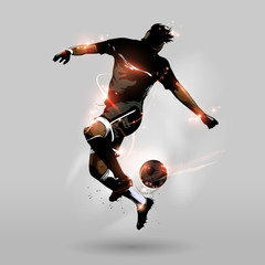 Fototapeta premium abstract soccer jumping touch ball