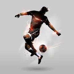 Zelfklevend Fotobehang abstract soccer jumping touch ball © kgbobo