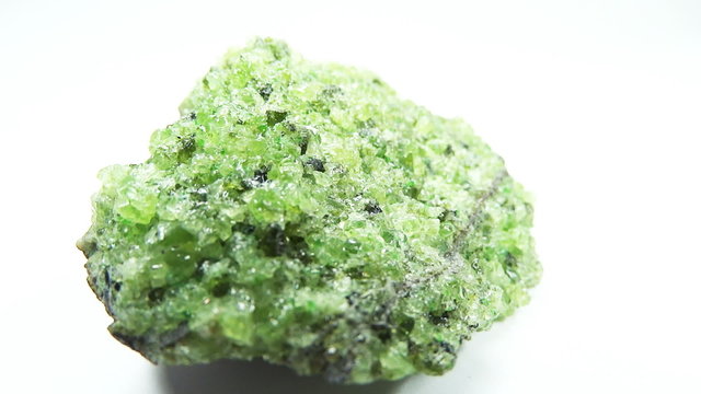 Chrysolite geode geological crystals