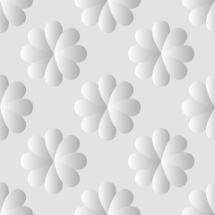 Seamless grey background with abstrct flowers