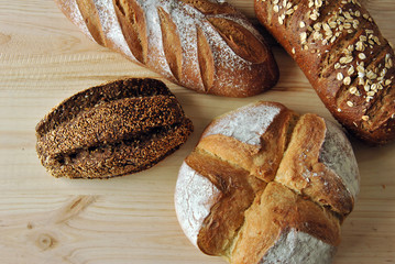 Different types of bread