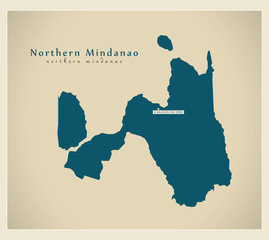 Modern Map - Northern Mindanao PH