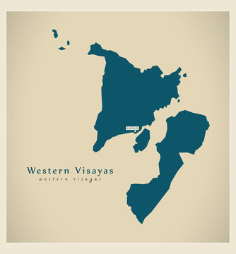 Modern Map - Western Visayas PH