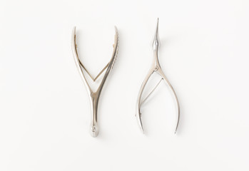 medical instruments isolated on a white background