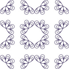 Seamless background with abstract flowers