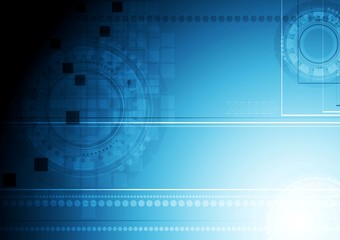 Obraz premium Shiny blue technology background