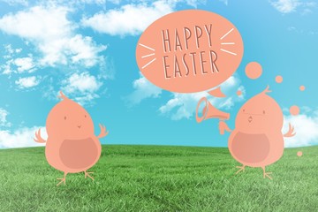 Composite image of happy easter graphic