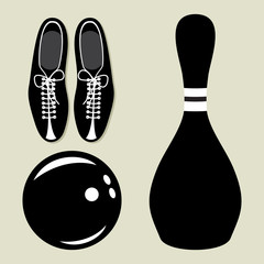 Bowling vector icons