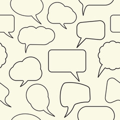 Retro speak bubbles seamless pattern