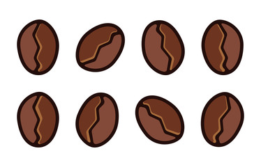 Coffee beans vector isolated