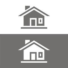 Icono casa puerta BN