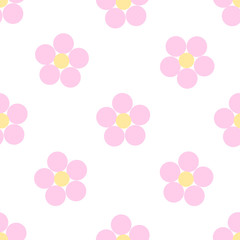 Fototapeta na wymiar Seamless floral pattern on a white background. Vector