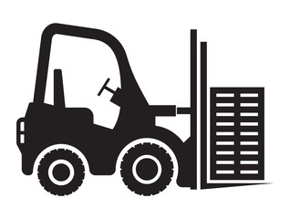 Lift truck vector icon