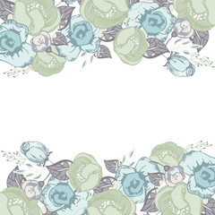 Wedding invitation , greeting card with floral elements 6