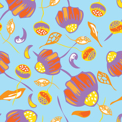 Seamless colorful floral elements , chamomile 4