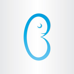 letter b embrion baby reproduction birth symbol