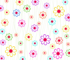 vector background with flowers