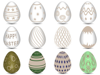 12 Tan Easter Eggs