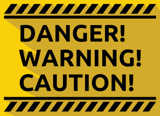 Danger warning caution vector sign