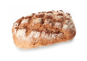 Fresh bread isolated on a white background