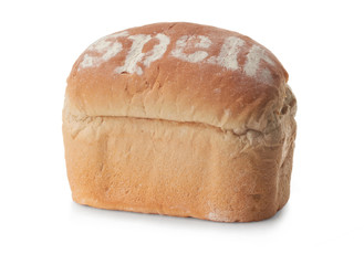 Fresh Spelt bread isolated on a white background