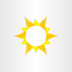 yellow sun sunshine icon background vector design