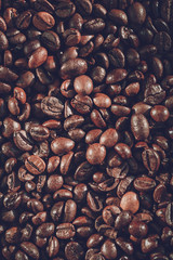 close up coffee beans background