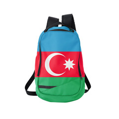 Azerbaijan flag backpack isolated on white