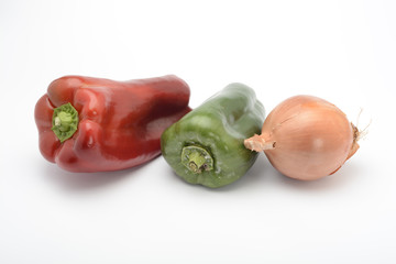 Verduras, pimientos, cebollas
