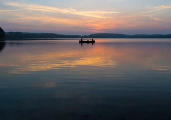 Lake after sunset