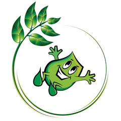 Fototapeta premium Cartoon Character Blinky and shiny plant vector illustration
