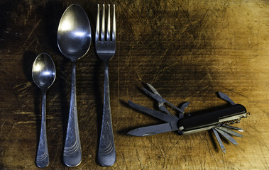 Pocket knife and cutlery