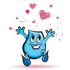 Cartoon character Blinky - love jump