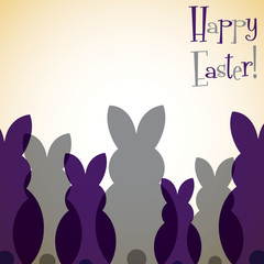 Overlay Easter bunny card in vector format.
