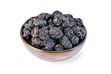 Raisins black in bowl