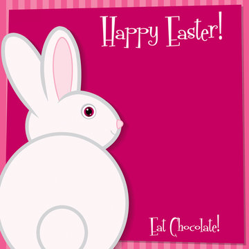 Funky Easter bunny card in vector format.