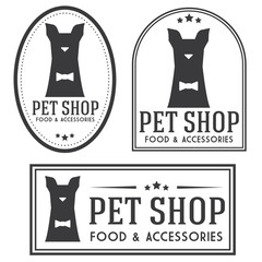 Vintage insignias and logotypes set.