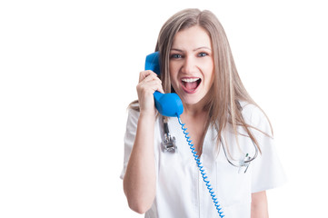 Naklejka premium Contact our clinic or hospital concept