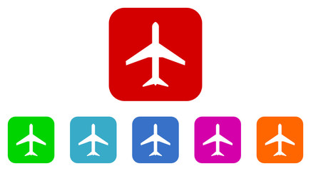 plane vector icon set