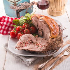 crust Roast with salad