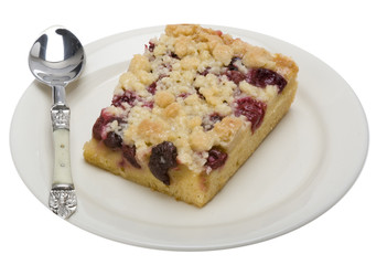 Stück Kirschkuchen (Blechkuchen)