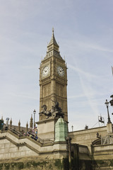 Fototapeta na wymiar Clock Tower, Big Ben & Boudicca Statue, London