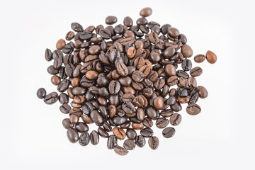 coffee beans on white background