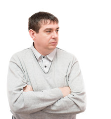 Fototapeta premium young man folded his hands